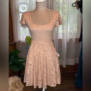B.Darlin NWT  Lace Dress in Blush Pink